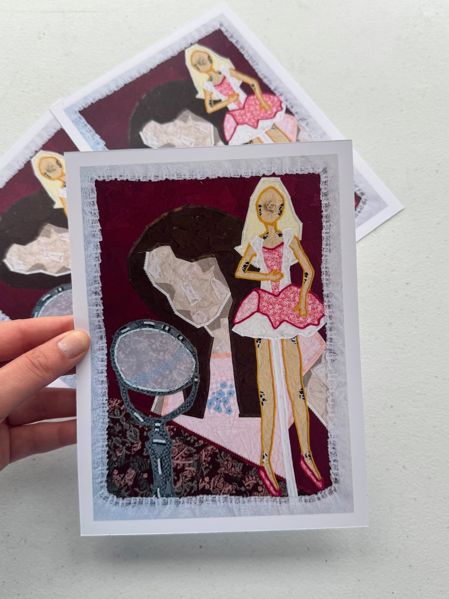 Art Prints - Girl and Barbie Portrait