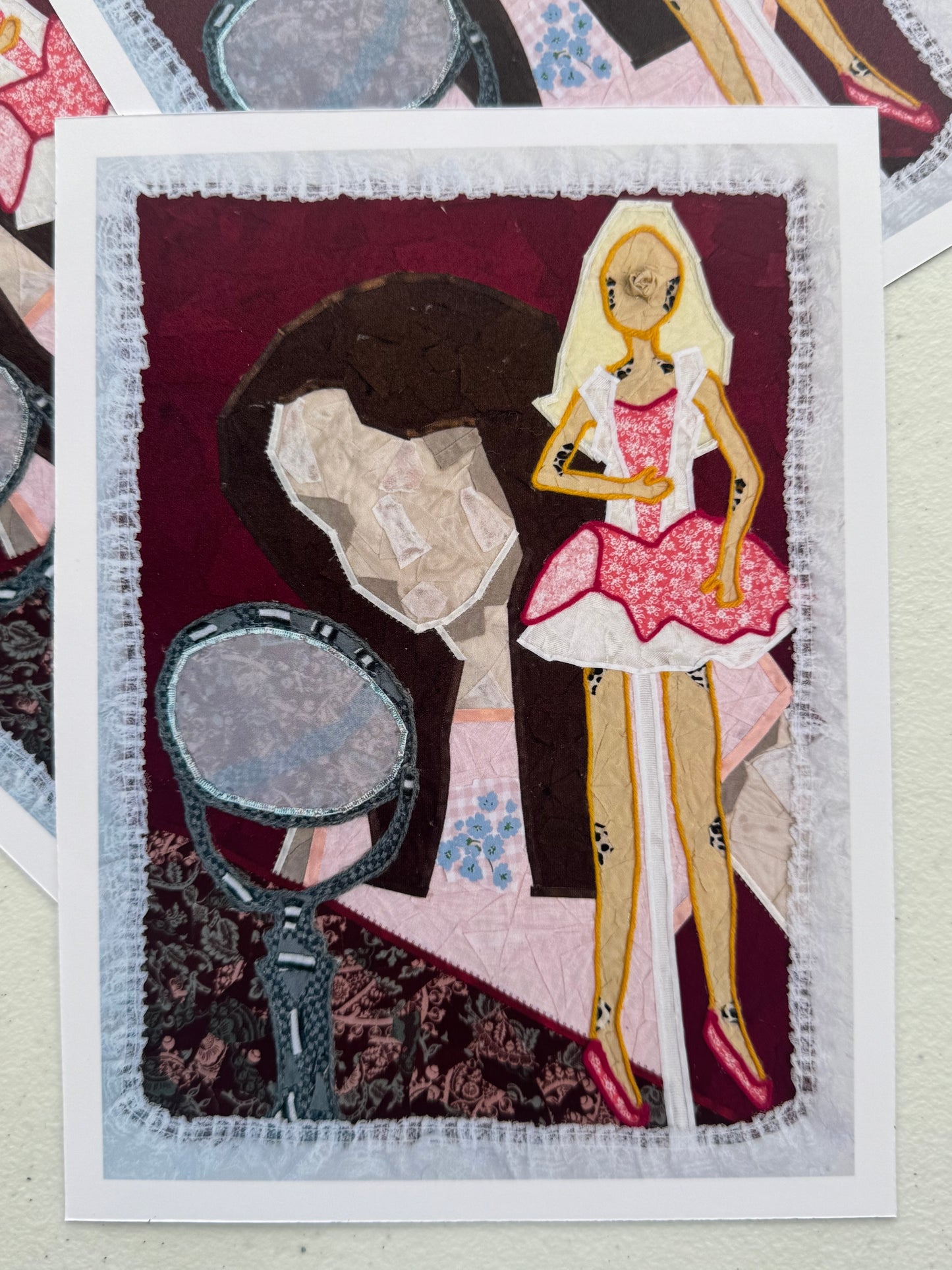 Art Prints - Girl and Barbie Portrait